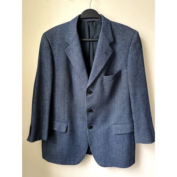 Davide Cenci Blazer Jacket 100% Pure Wool 3 Buttons Pockets Mens Good condition - Picture 1 of 11